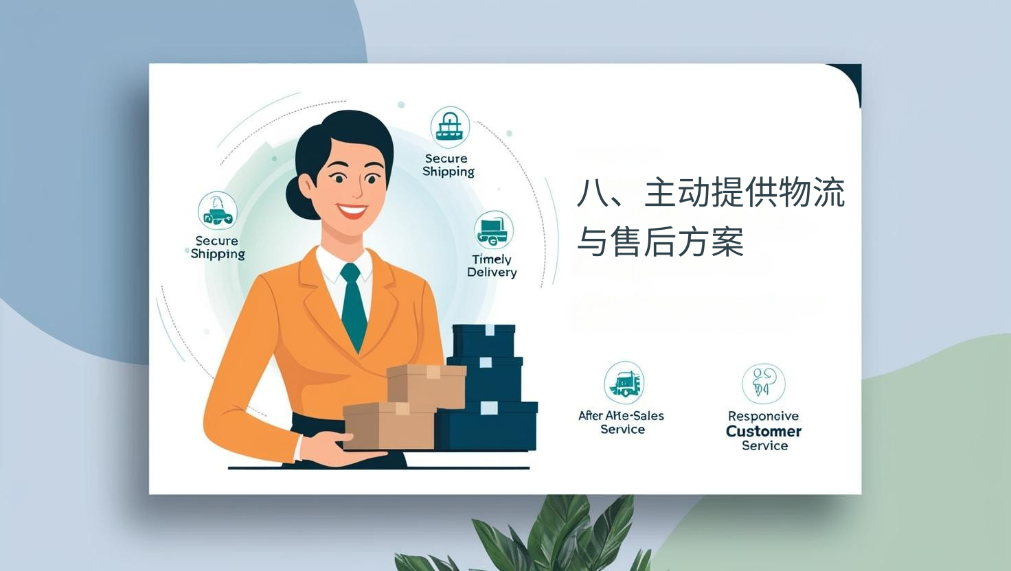 八、主动提供物流与售后方案