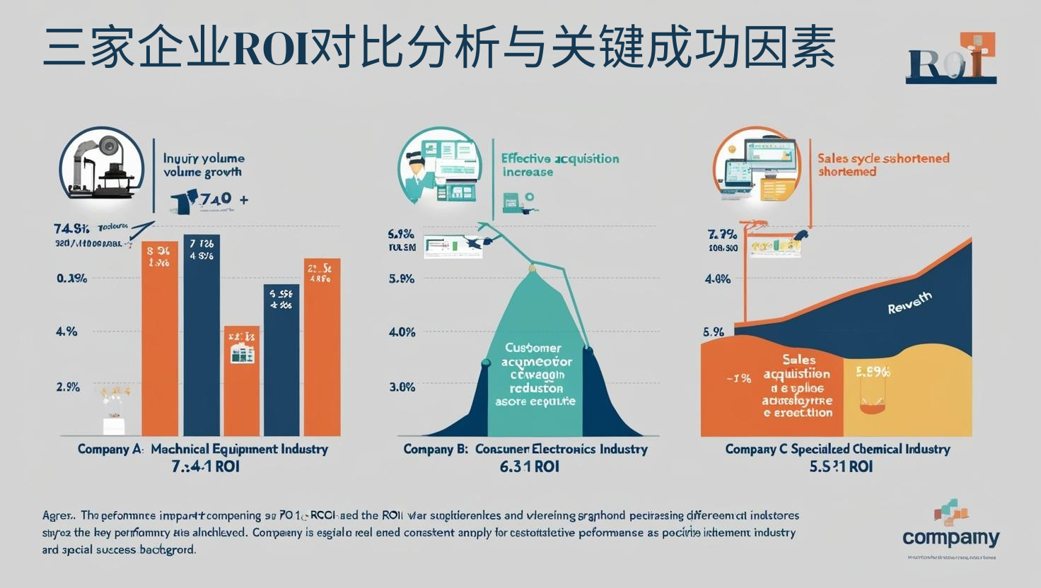 三家企业ROI对比分析与关键成功因素