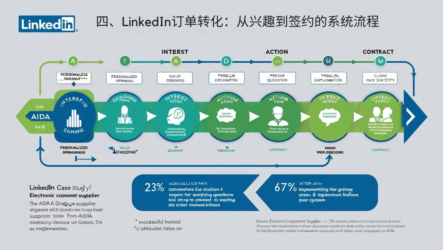 
四、LinkedIn订单转化：从兴趣到签约的系统流程