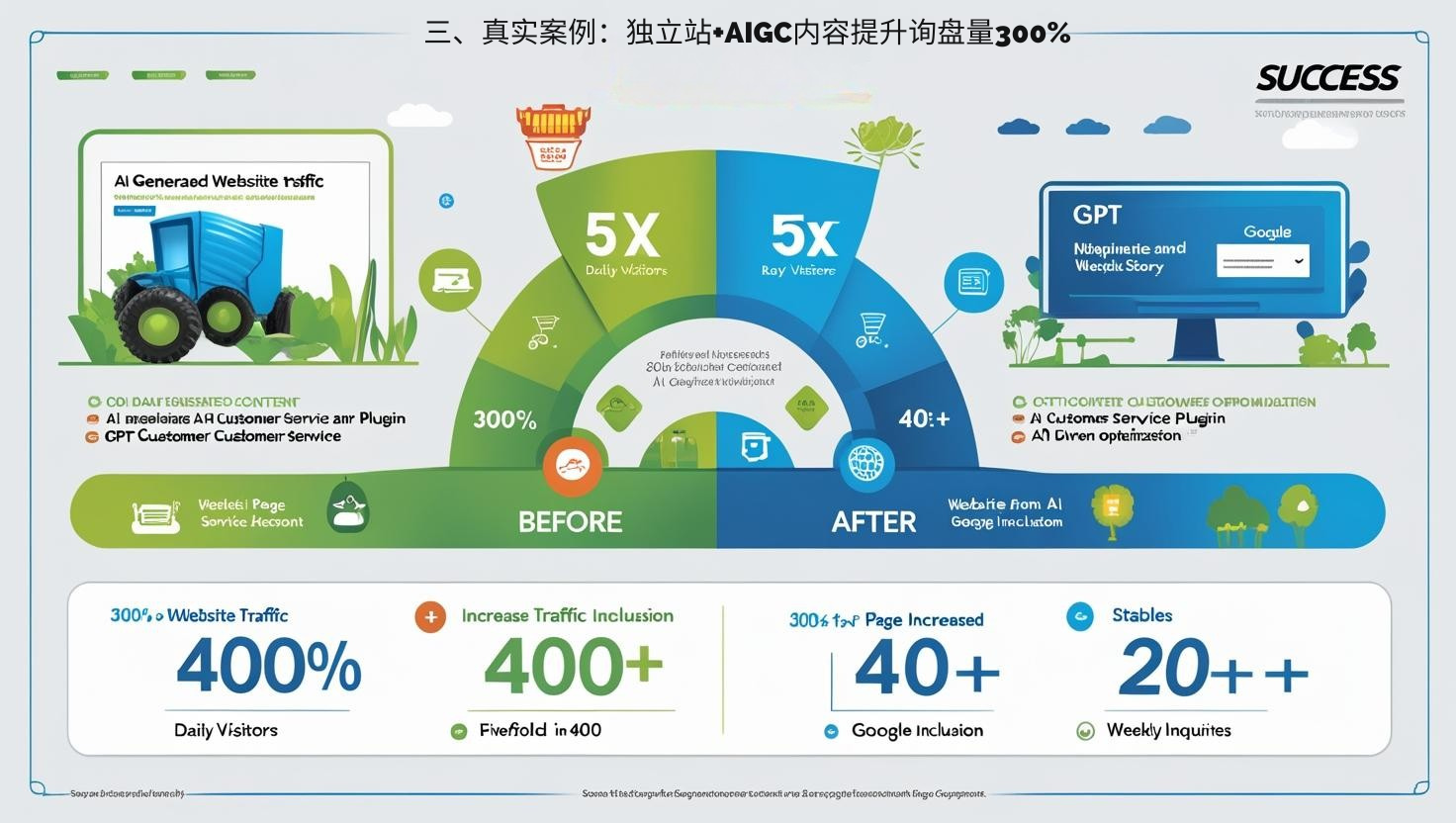 三、真实案例：独立站+AIGC内容提升询盘量300%
