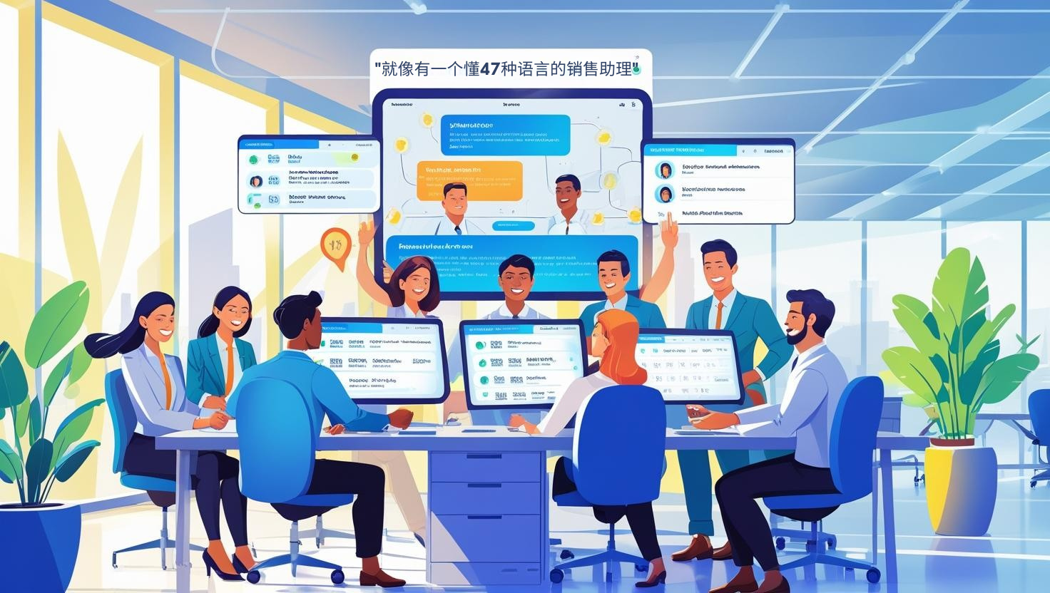 "就像有一个懂47种语言的销售助理"