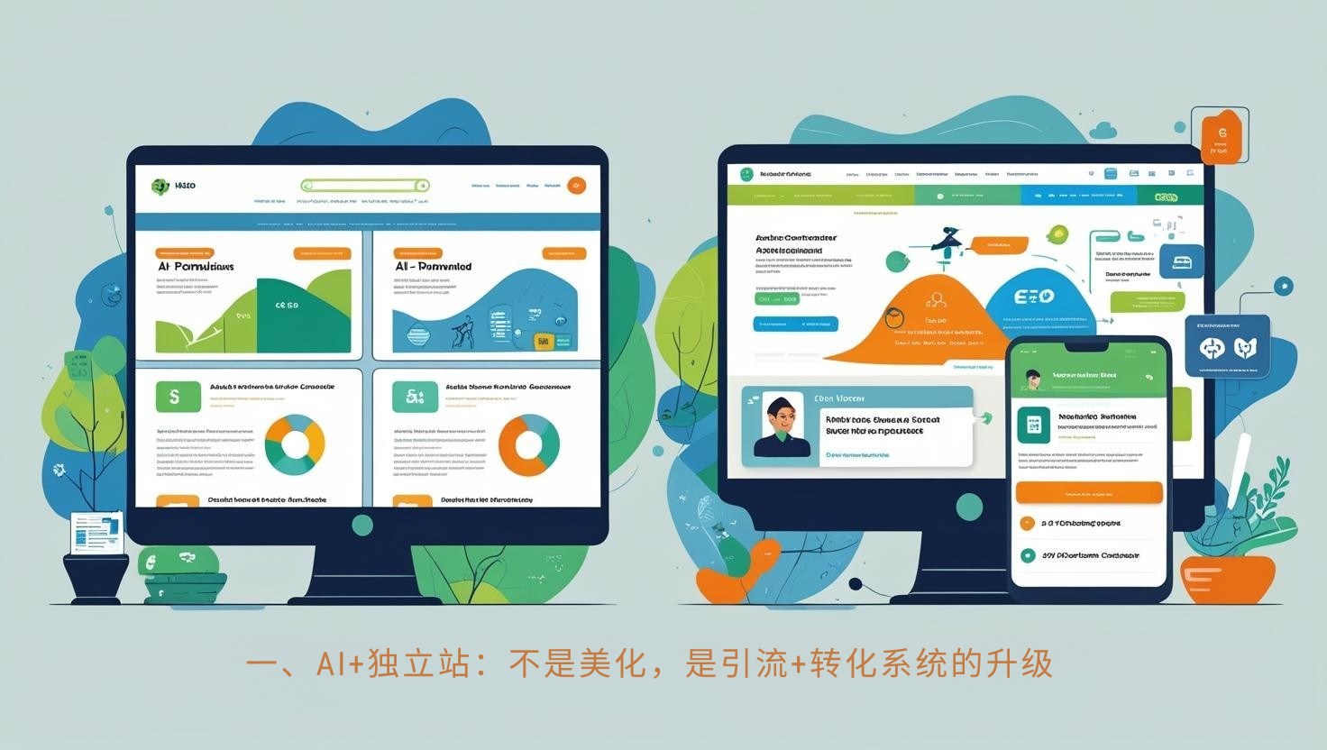 一、AI+独立站：不是美化，是引流+转化系统的升级