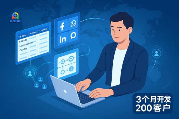 3个月开发200客户：品推系统海关数据+社媒营销公式