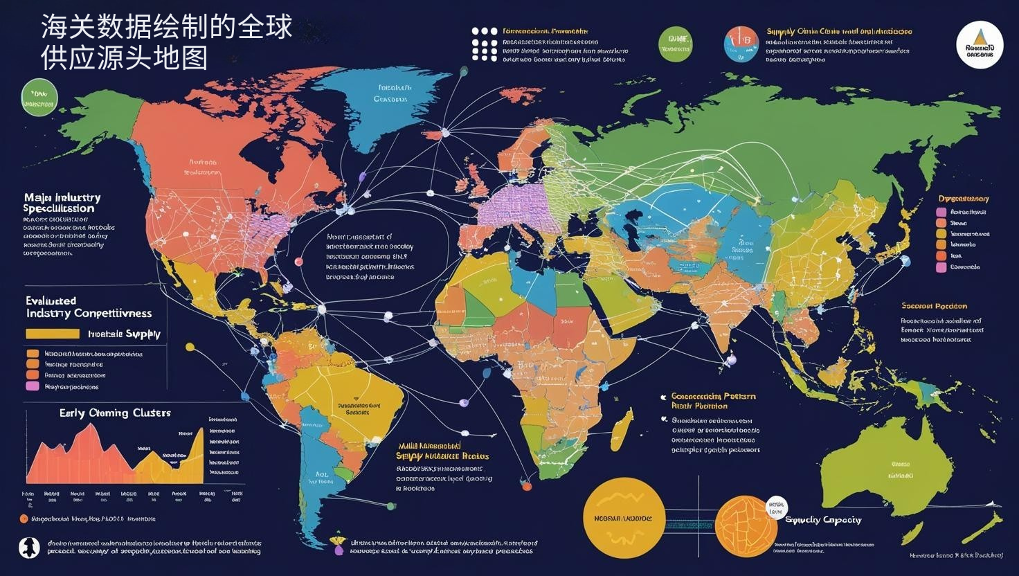 海关数据绘制的全球供应源头地图