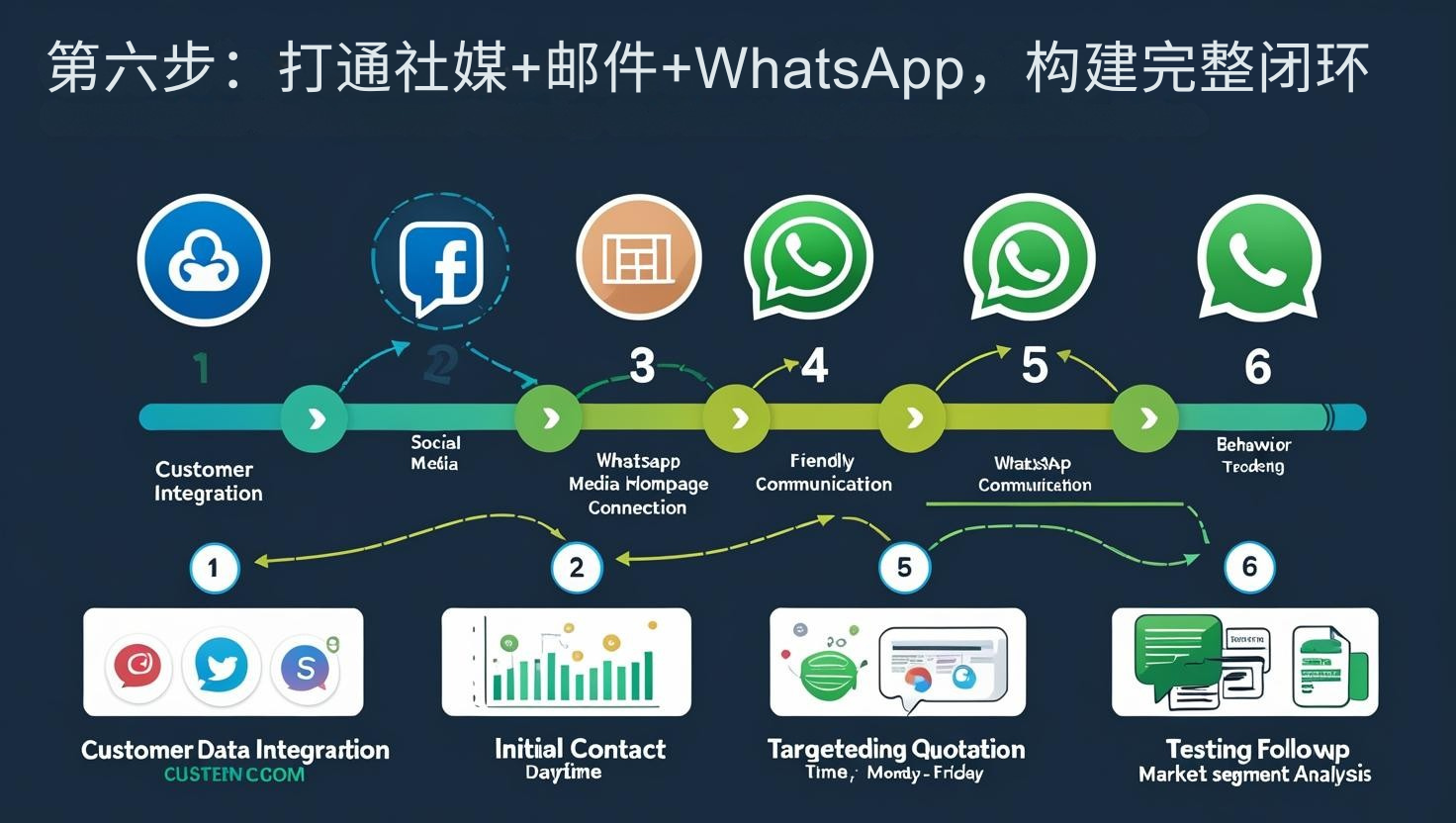 第六步：打通社媒+邮件+WhatsApp，构建完整闭环