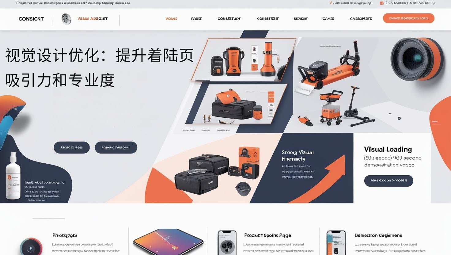 视觉设计优化：提升着陆页吸引力和专业度