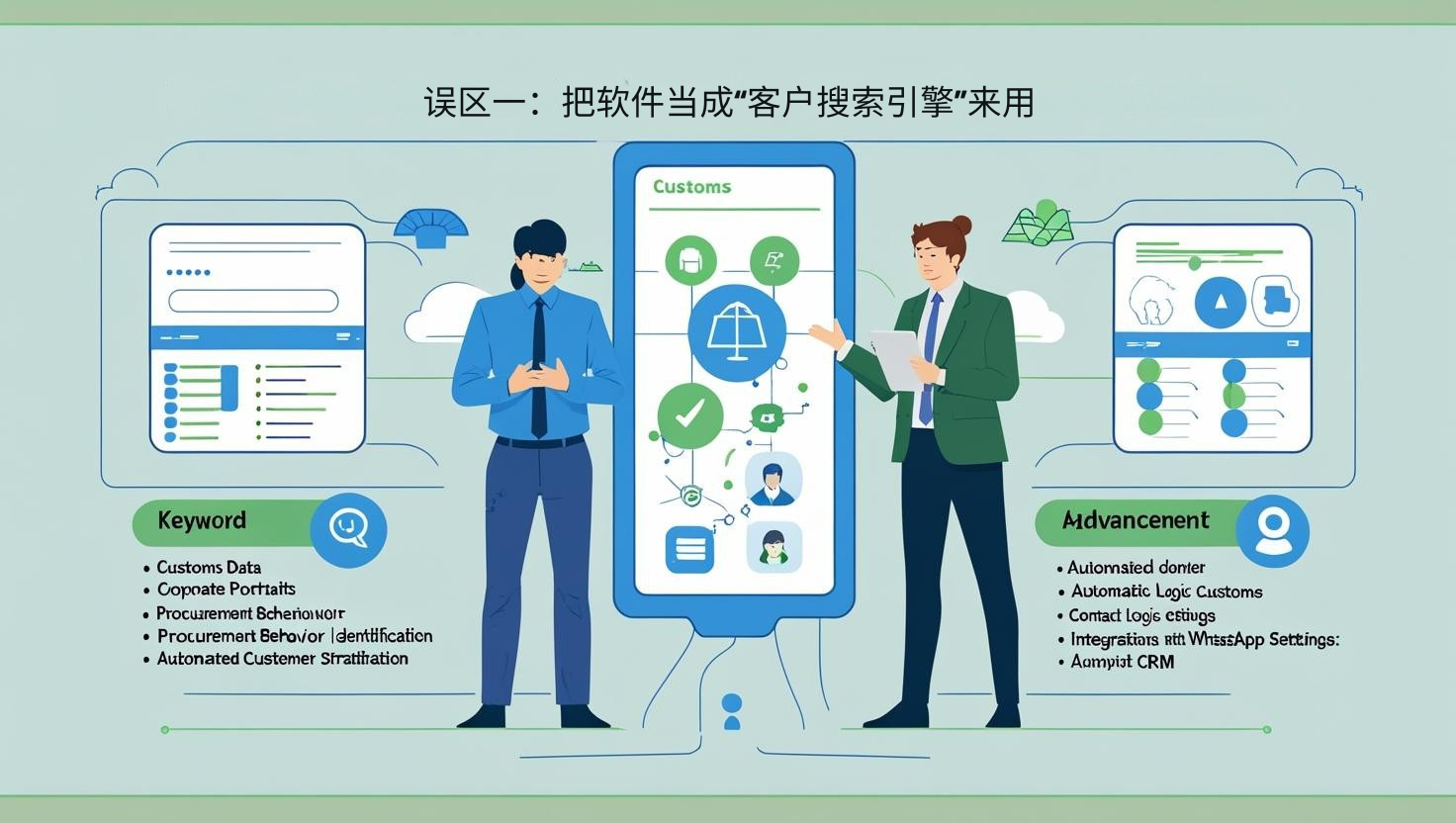 误区一：把软件当成“客户搜索引擎”来用