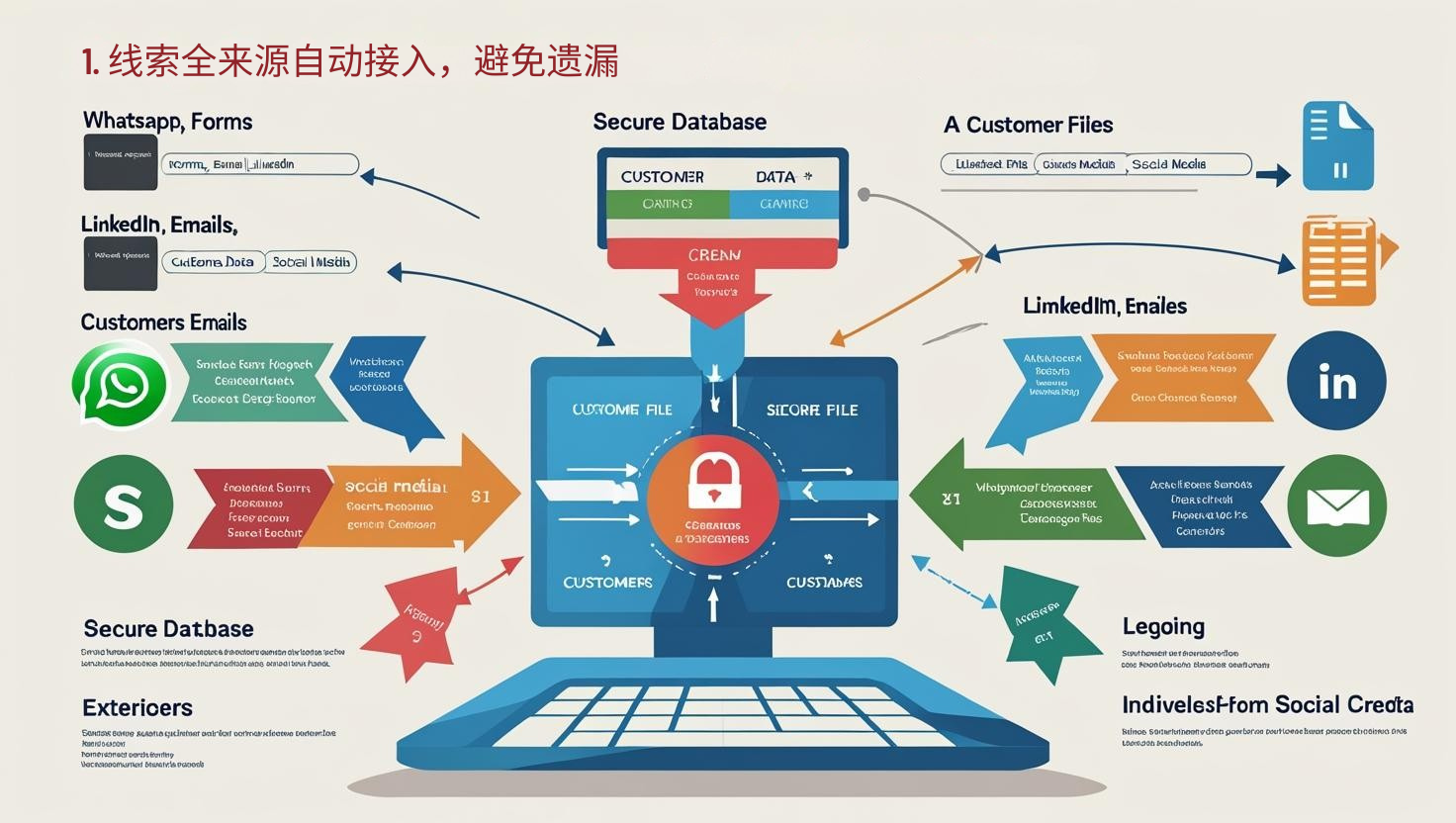 1. 线索全来源自动接入，避免遗漏