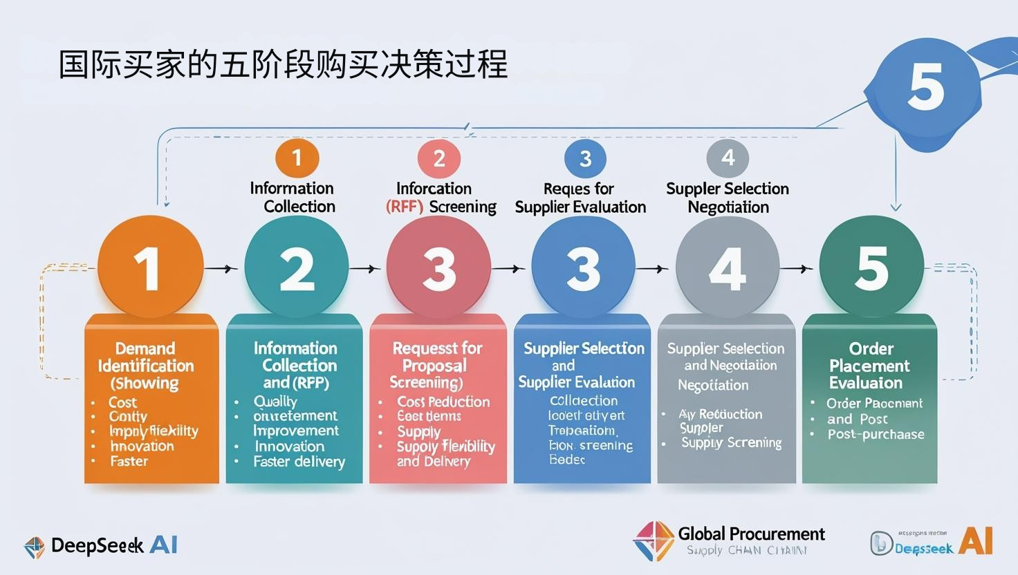 国际买家的五阶段购买决策过程