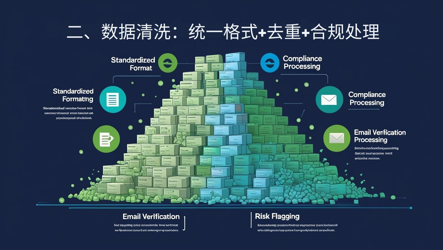 二、数据清洗：统一格式+去重+合规处理