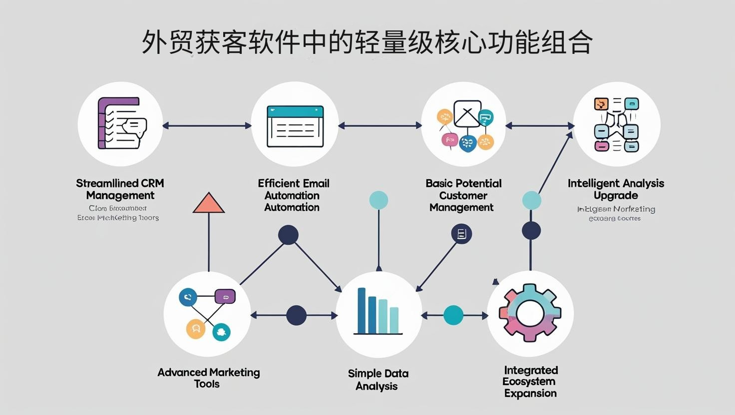外贸获客软件中的轻量级核心功能组合