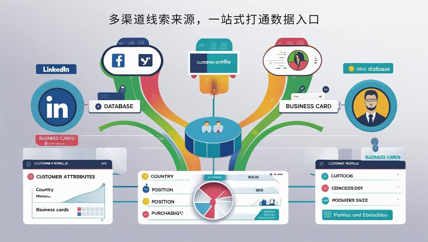 多渠道线索来源，一站式打通数据入口