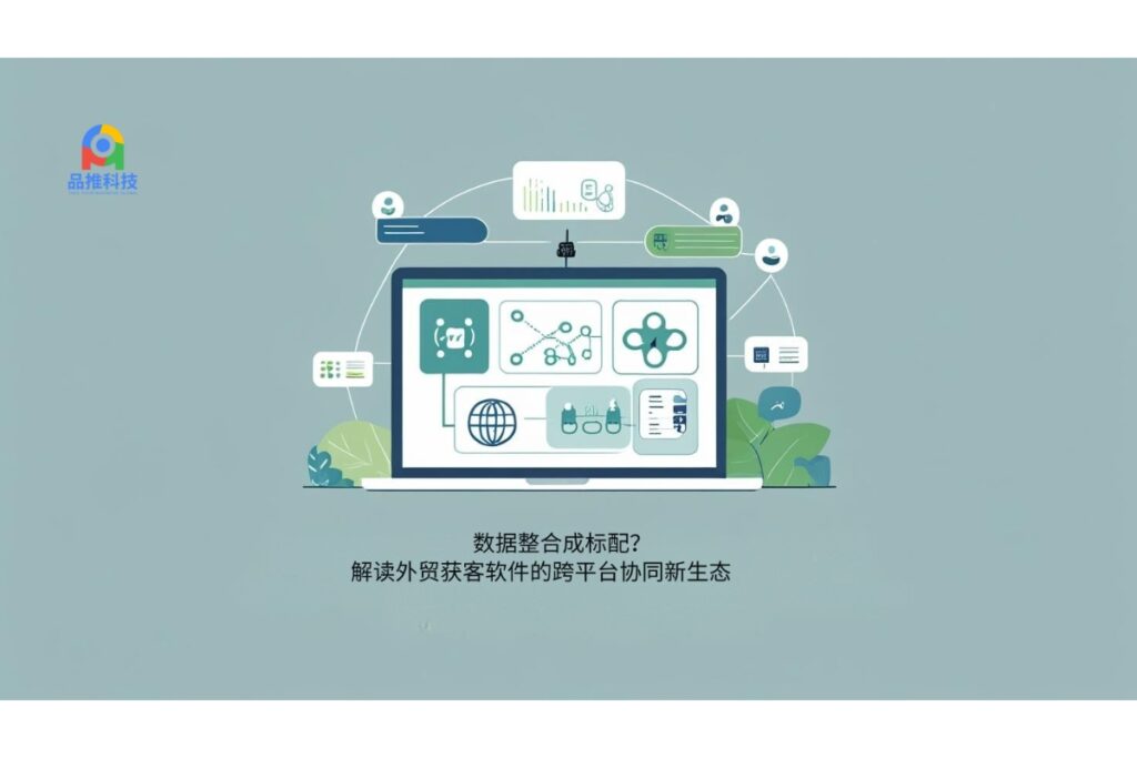 数据整合成标配？解读外贸获客软件的跨平台协同新生态 博客封面，简洁