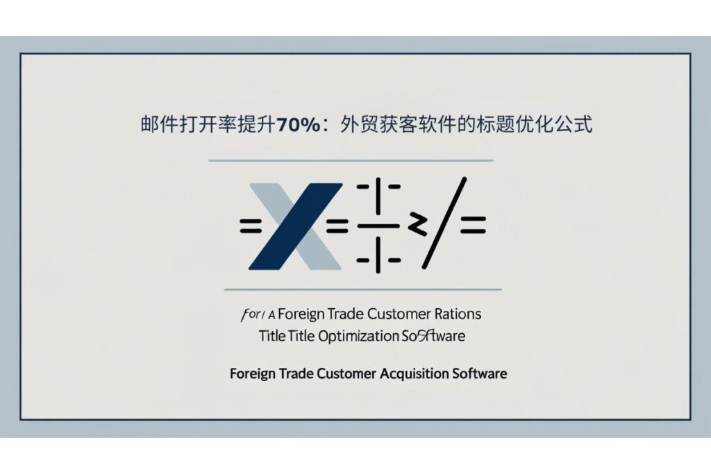 邮件打开率提升70%：外贸获客软件的标题优化公式
