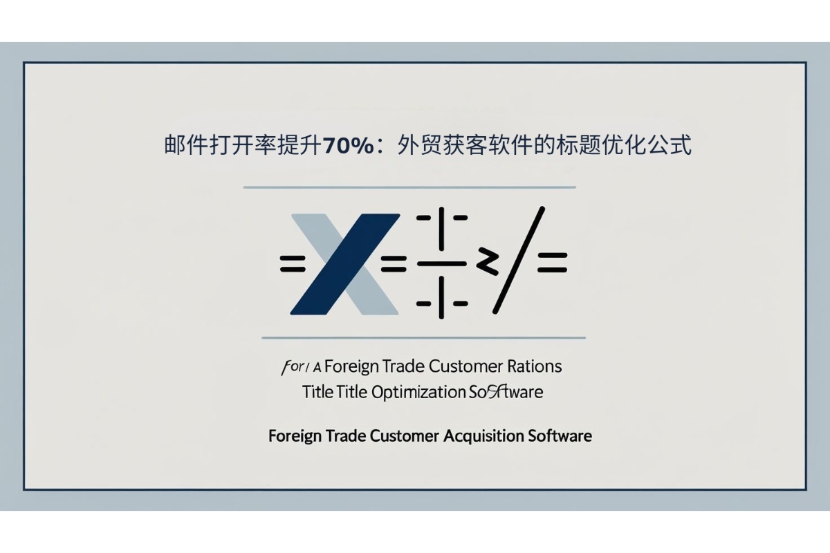 邮件打开率提升70%：外贸获客软件的标题优化公式