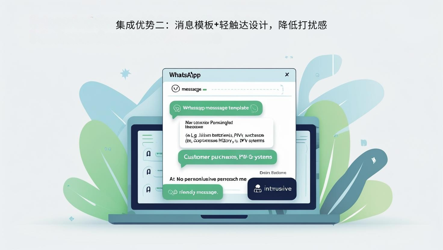 集成优势二：消息模板+轻触达设计，降低打扰感