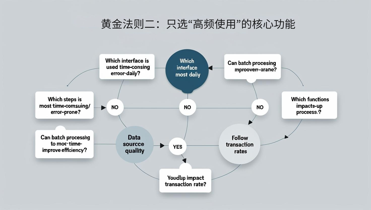 黄金法则二：只选“高频使用”的核心功能