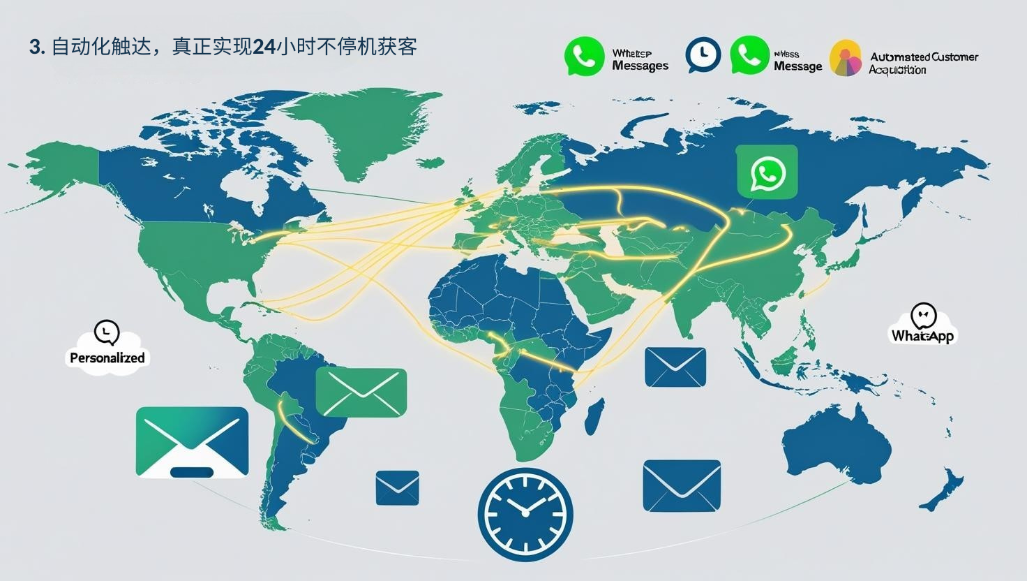 3. 自动化触达，真正实现24小时不停机获客