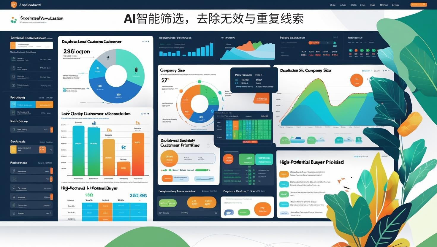 AI智能筛选，去除无效与重复线索