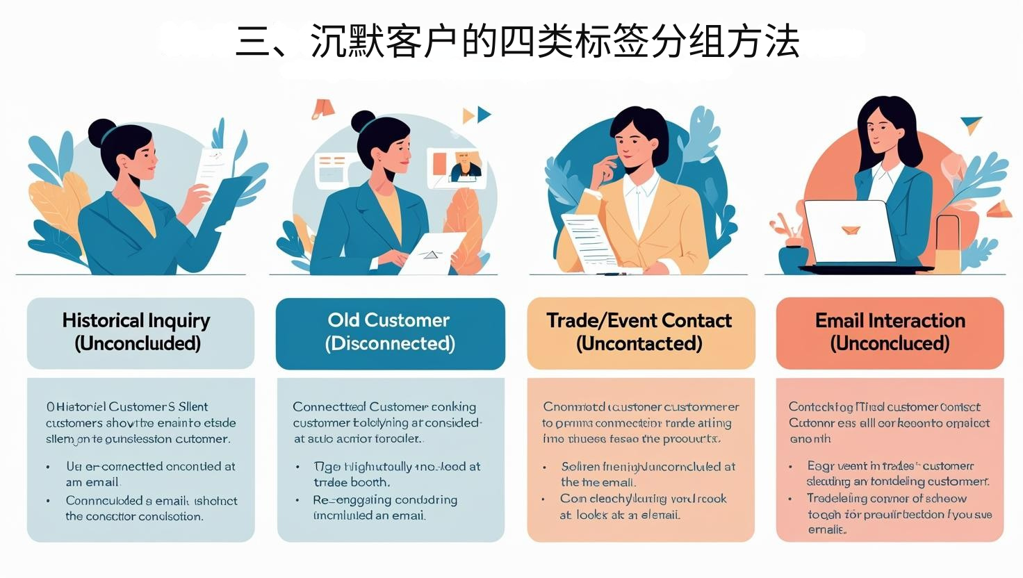 三、沉默客户的四类标签分组方法
