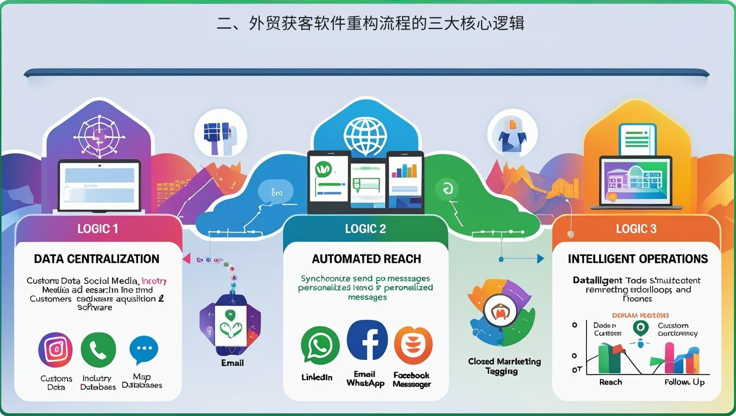 二、外贸获客软件重构流程的三大核心逻辑