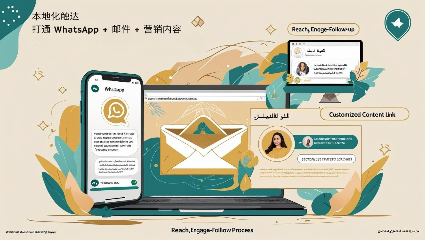 本地化触达：打通 WhatsApp + 邮件 + 营销内容