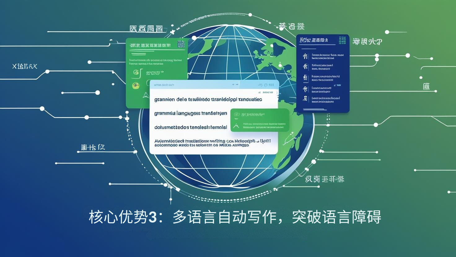 核心优势3：多语言自动写作，突破语言障碍