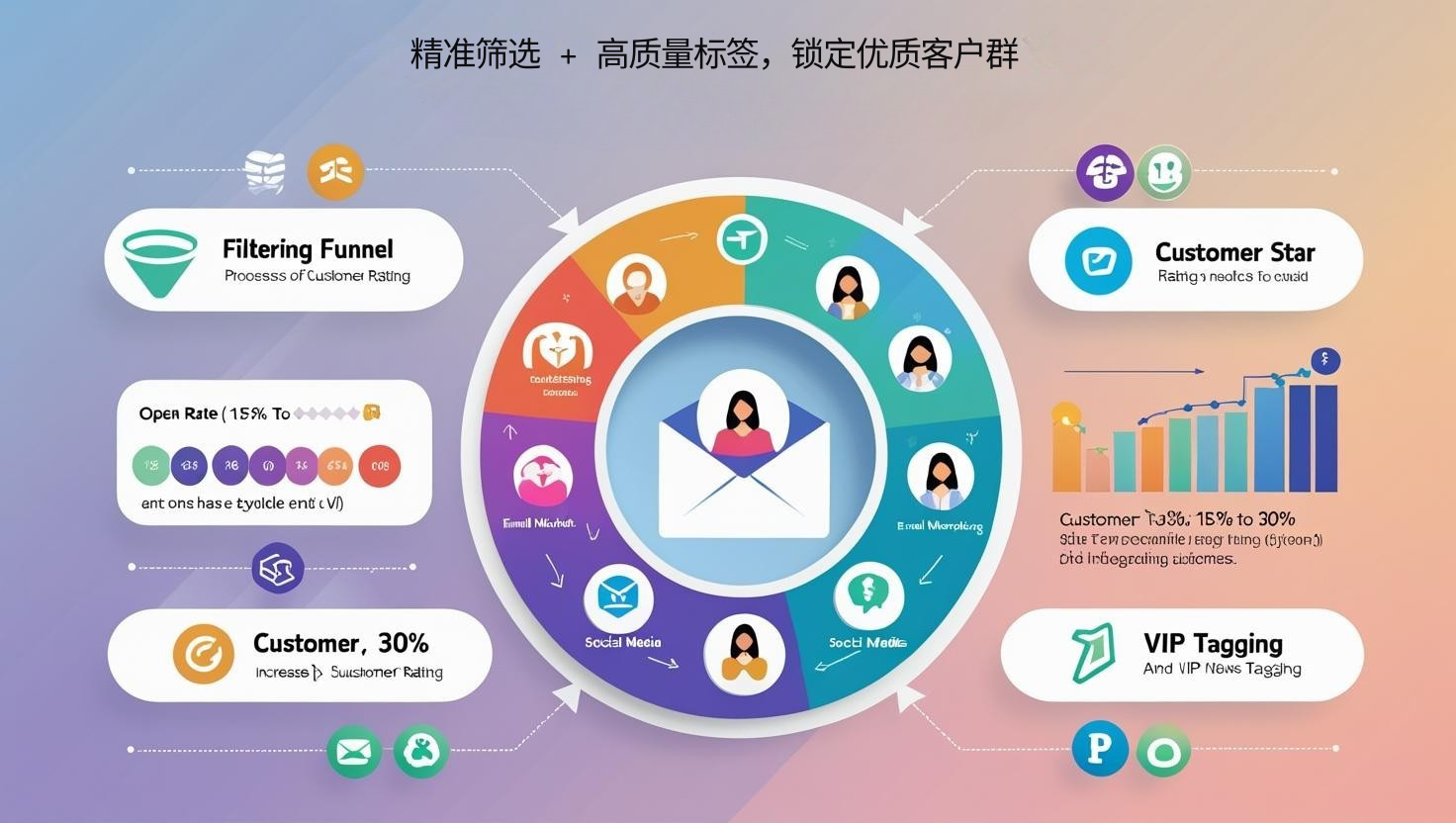 精准筛选 + 高质量标签，锁定优质客户群