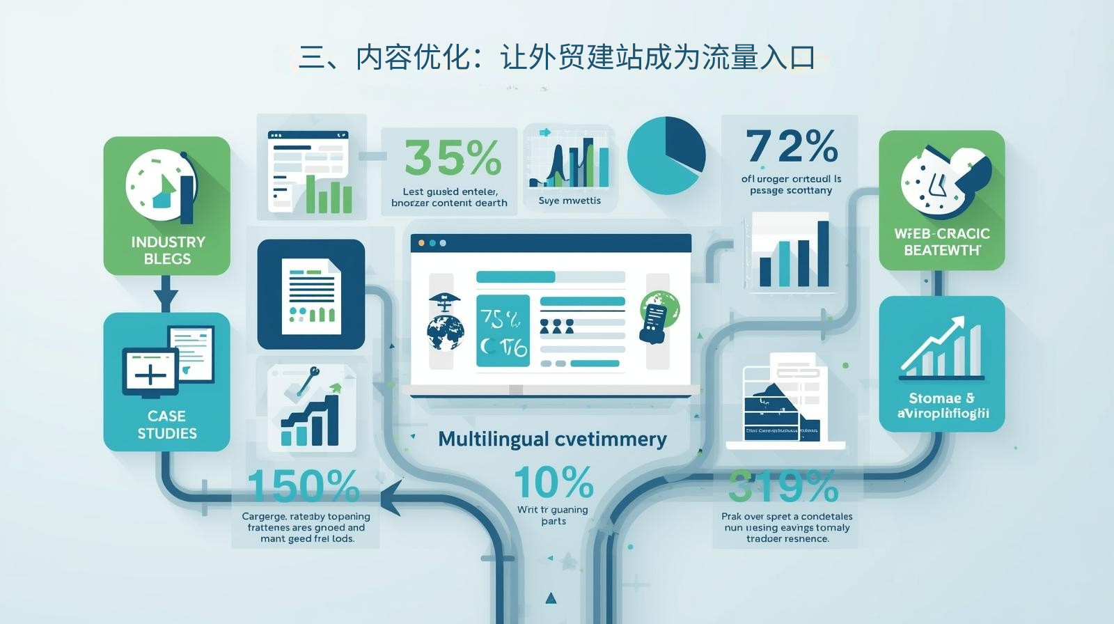 三、内容优化：让外贸建站成为流量入口