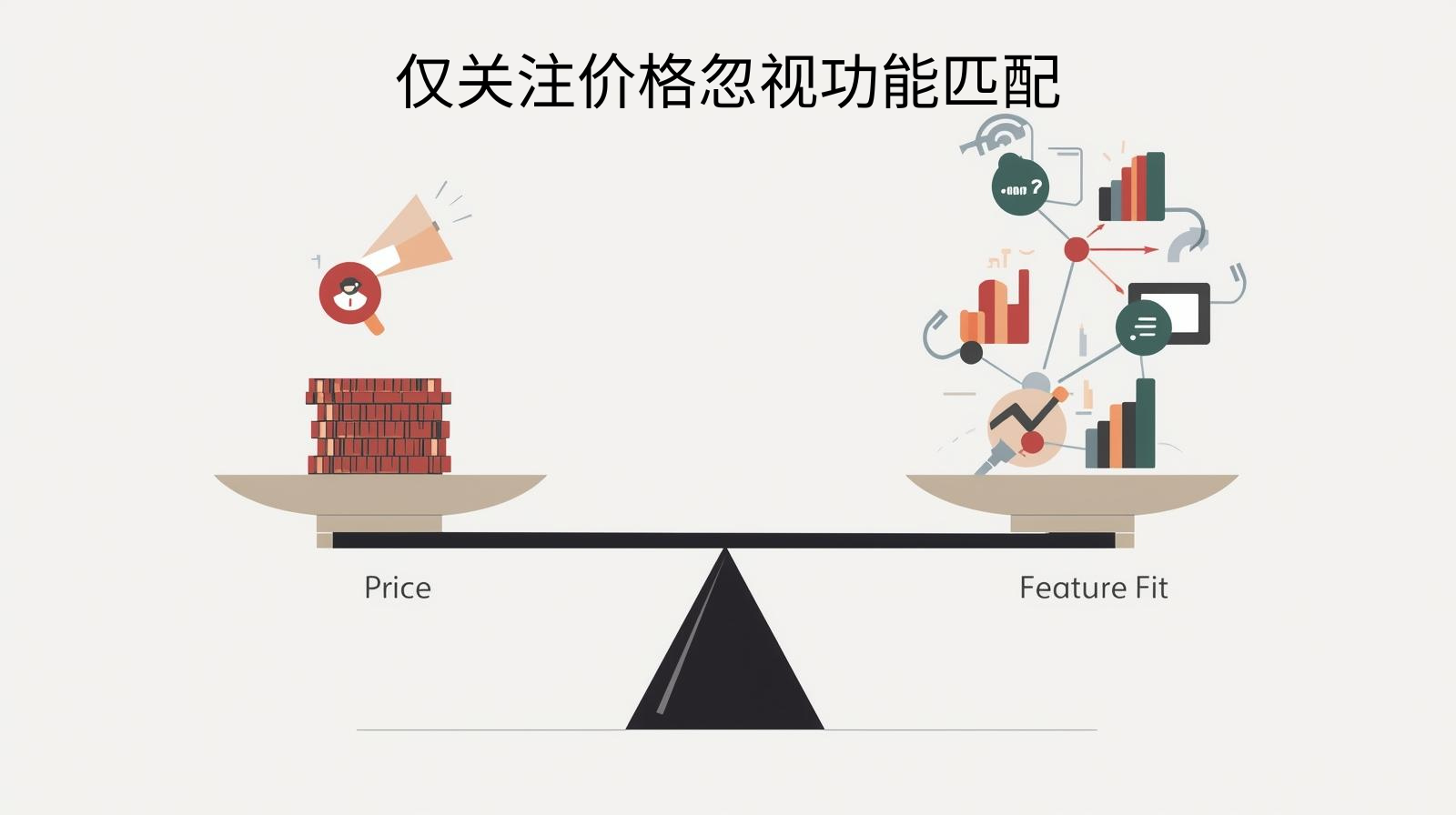 仅关注价格忽视功能匹配