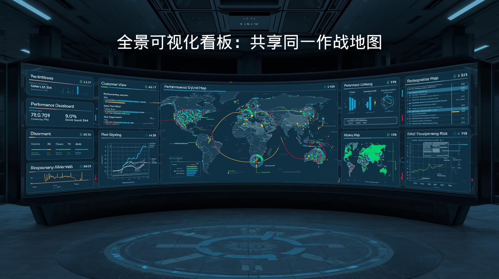 全景可视化看板：共享同一作战地图