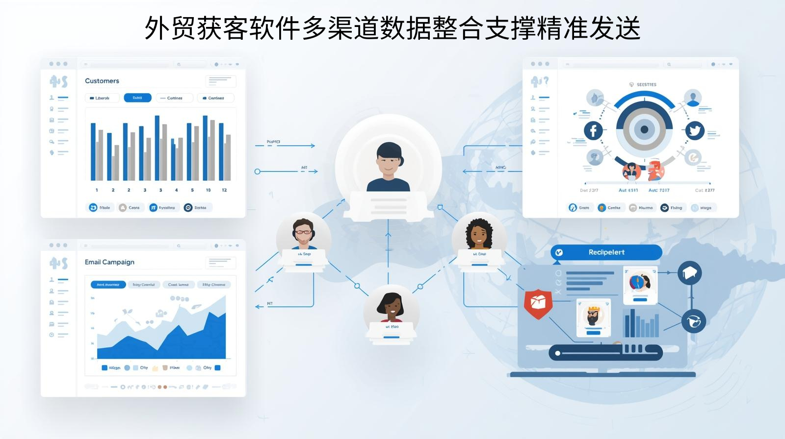 外贸获客软件多渠道数据整合支撑精准发送