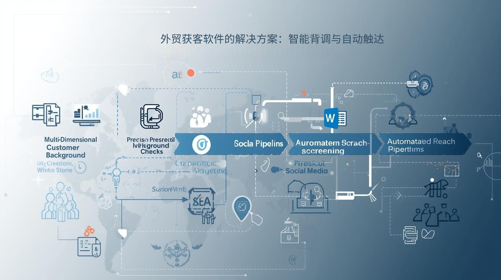 外贸获客软件的解决方案：智能背调与自动触达