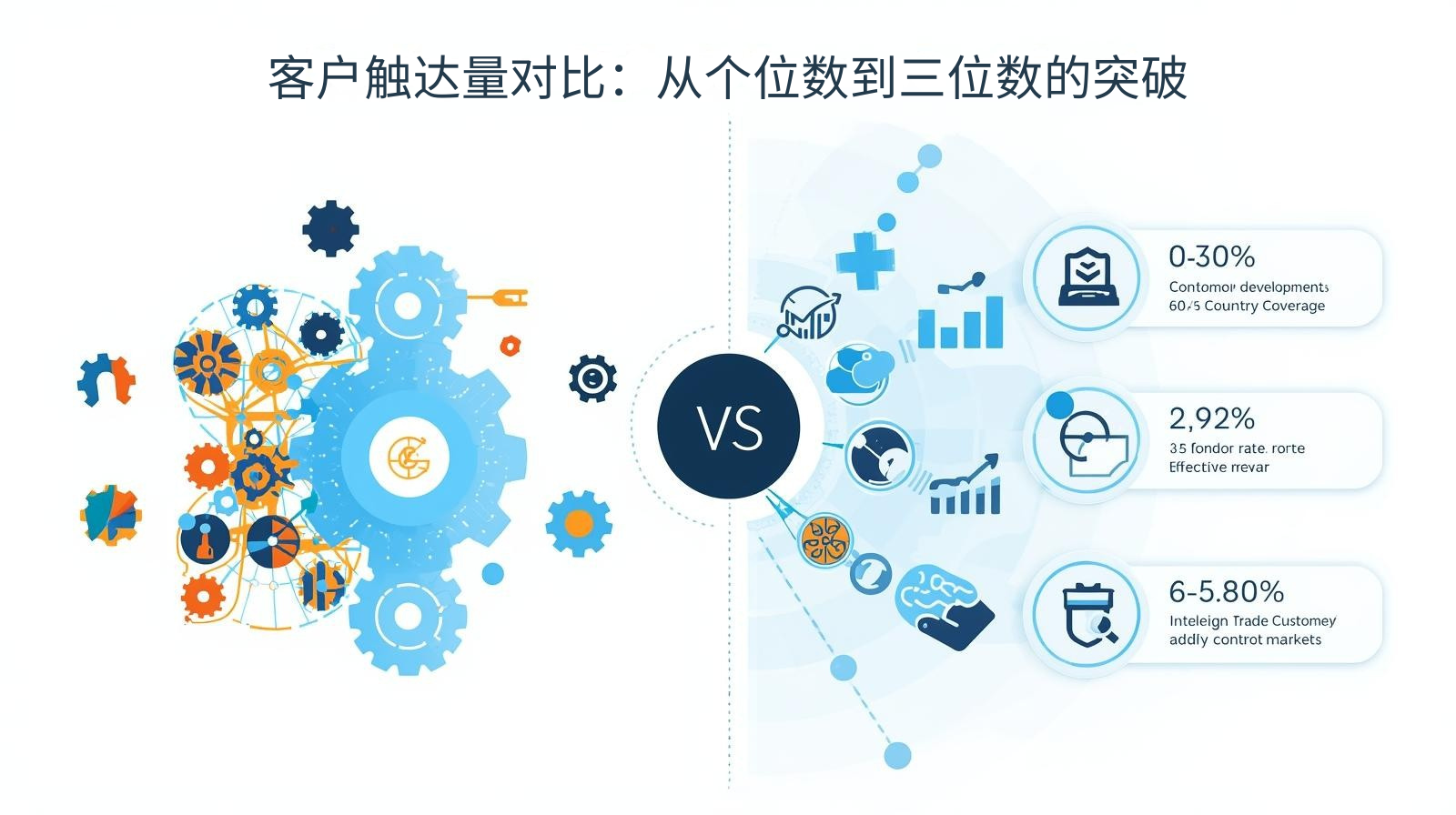 客户触达量对比：从个位数到三位数的突破