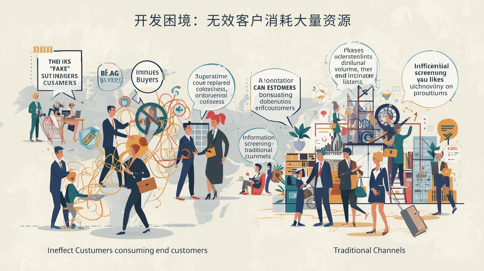开发困境：无效客户消耗大量资源
