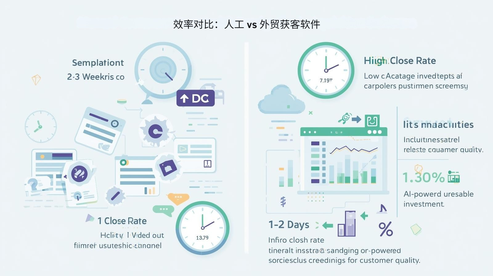 效率对比：人工 vs 外贸获客软件