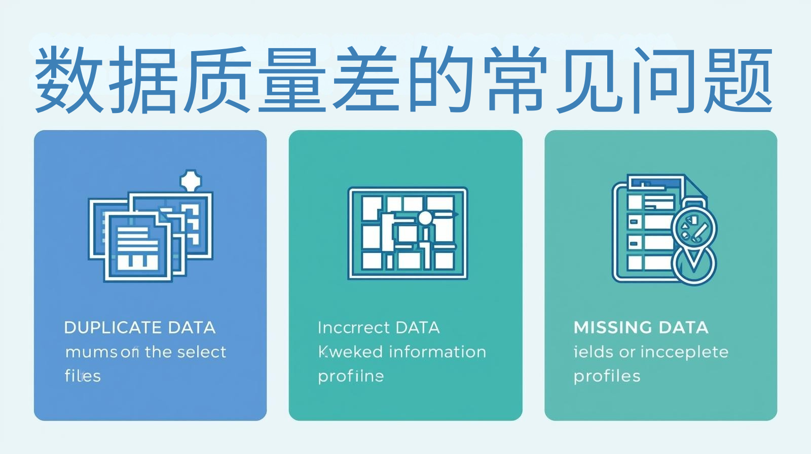 数据质量差的常见问题