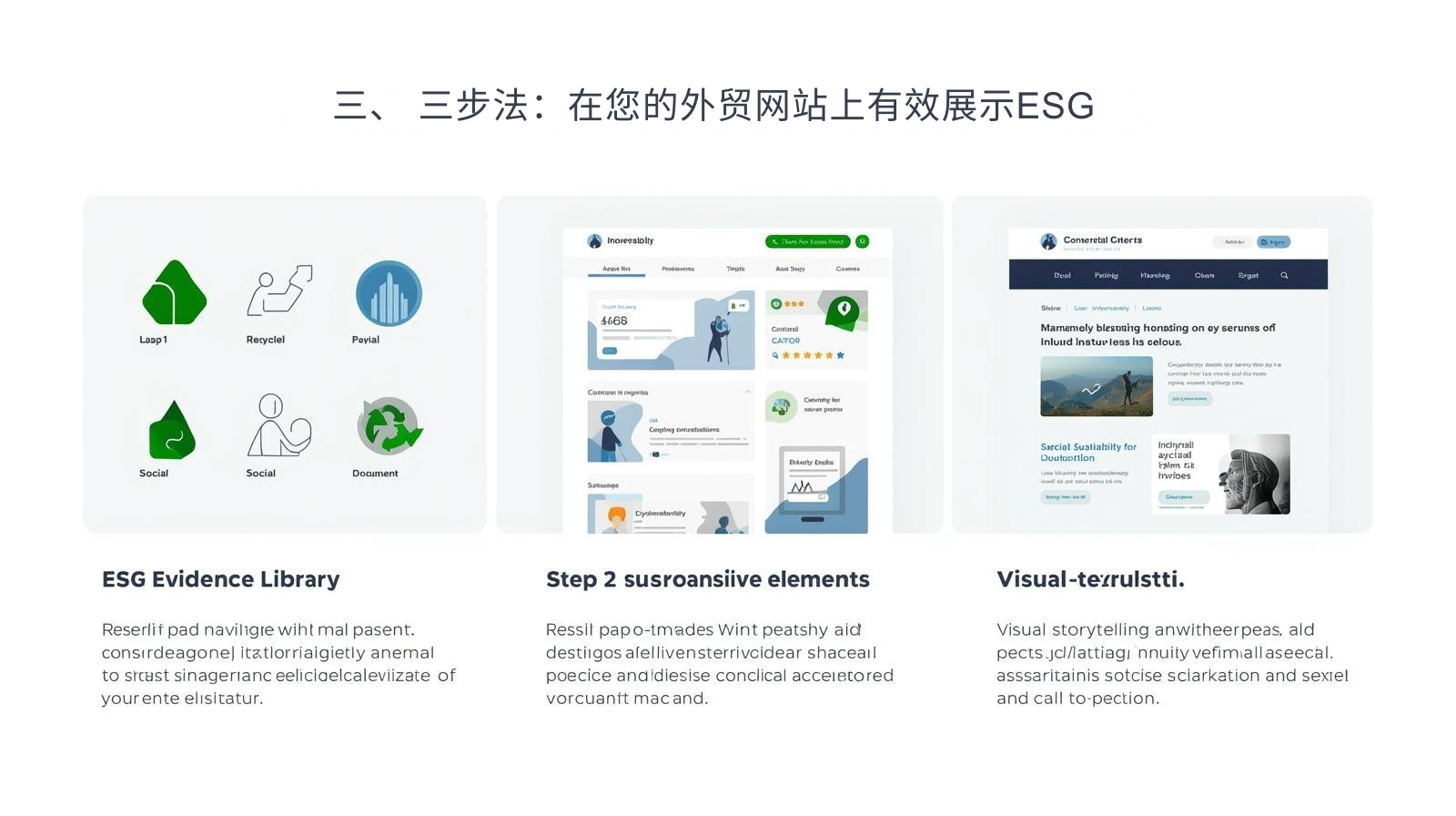 三、 三步法：在您的外贸网站上有效展示ESG