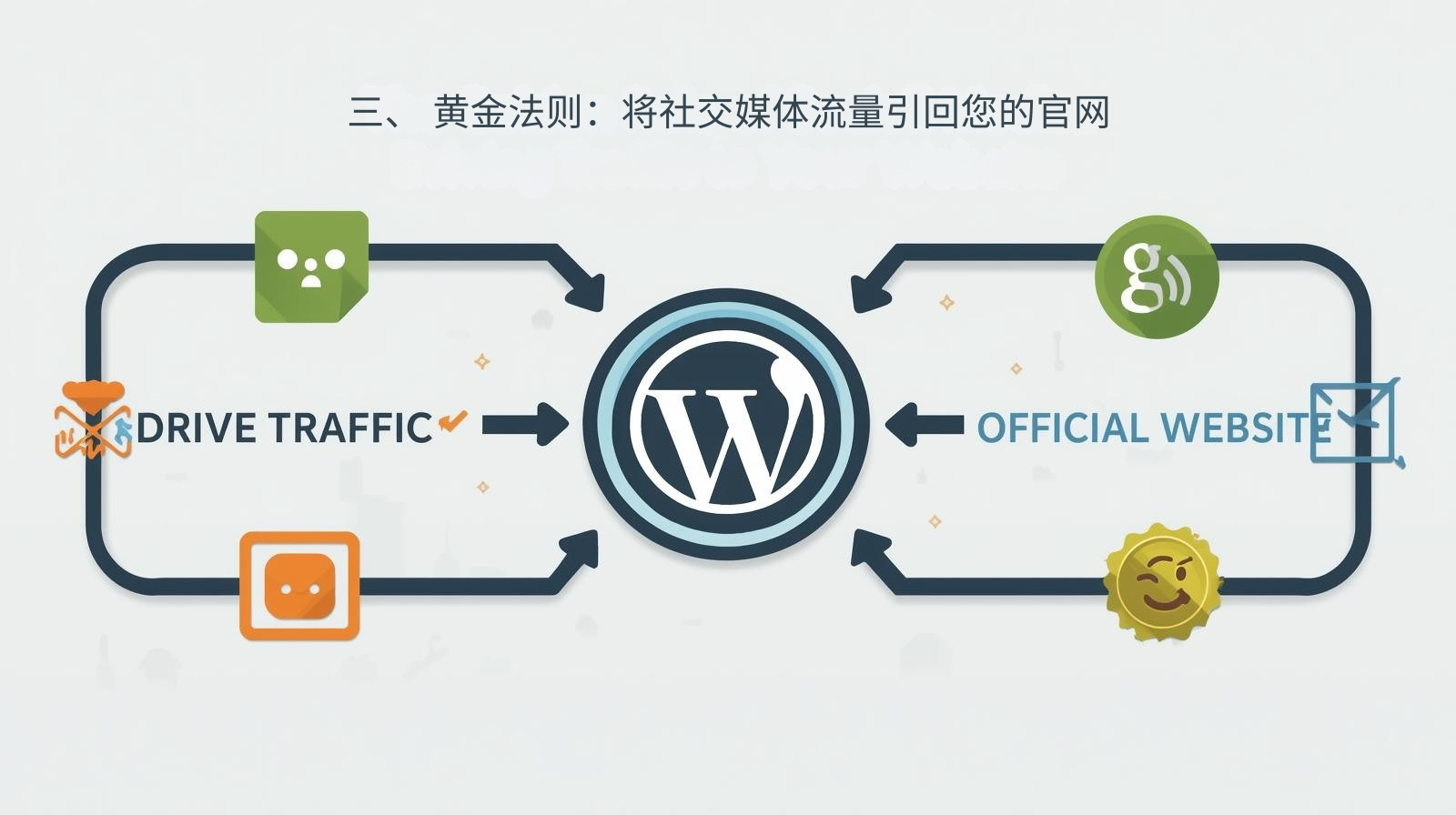 三、 黄金法则：将社交媒体流量引回您的官网