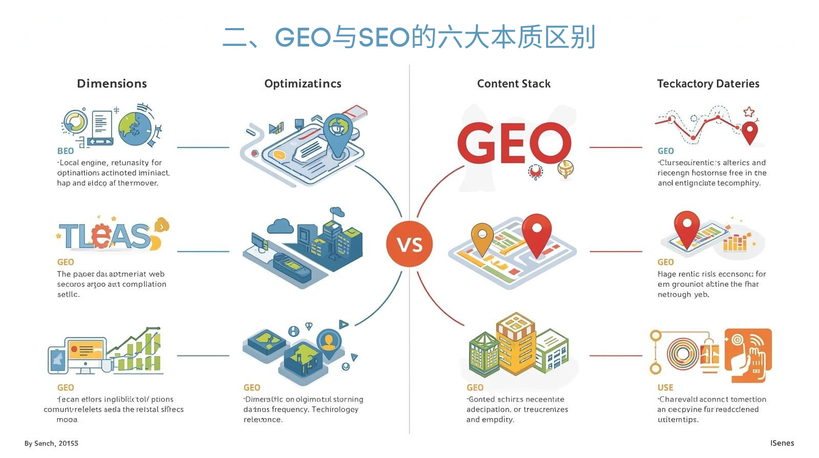 二、GEO与SEO的六大本质区别