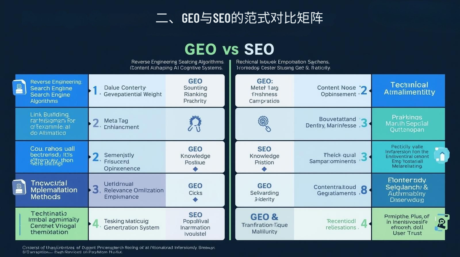 二、GEO与SEO的范式对比矩阵