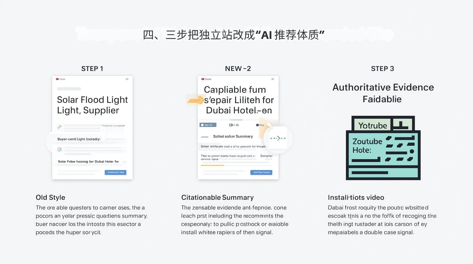 四、三步把独立站改成“AI 推荐体质”