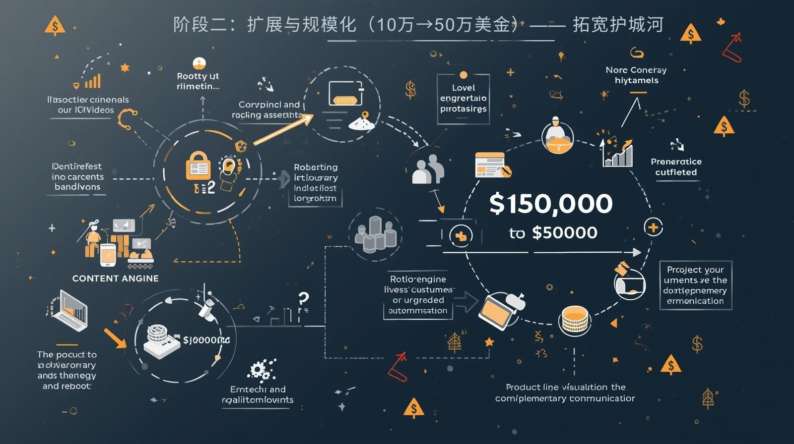 阶段二：扩展与规模化（10万→50万美金）—— 拓宽护城河