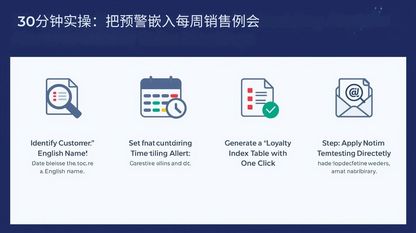 30分钟实操：把预警嵌入每周销售例会