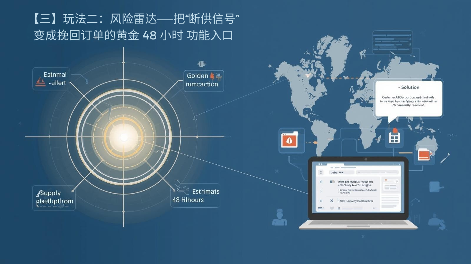【三】玩法二：风险雷达——把“断供信号”变成挽回订单的黄金 48 小时 功能入口