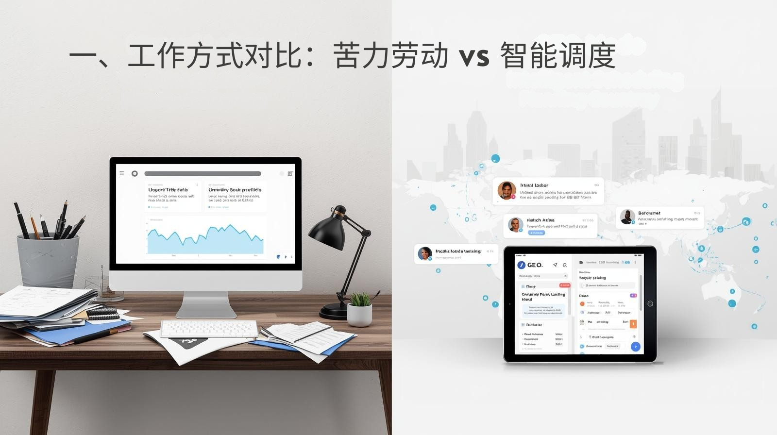 一、工作方式对比：苦力劳动 vs 智能调度