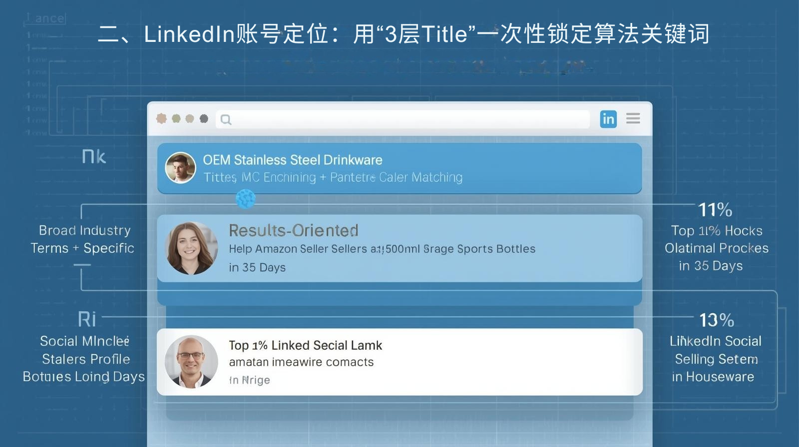 二、LinkedIn账号定位：用“3层Title”一次性锁定算法关键词