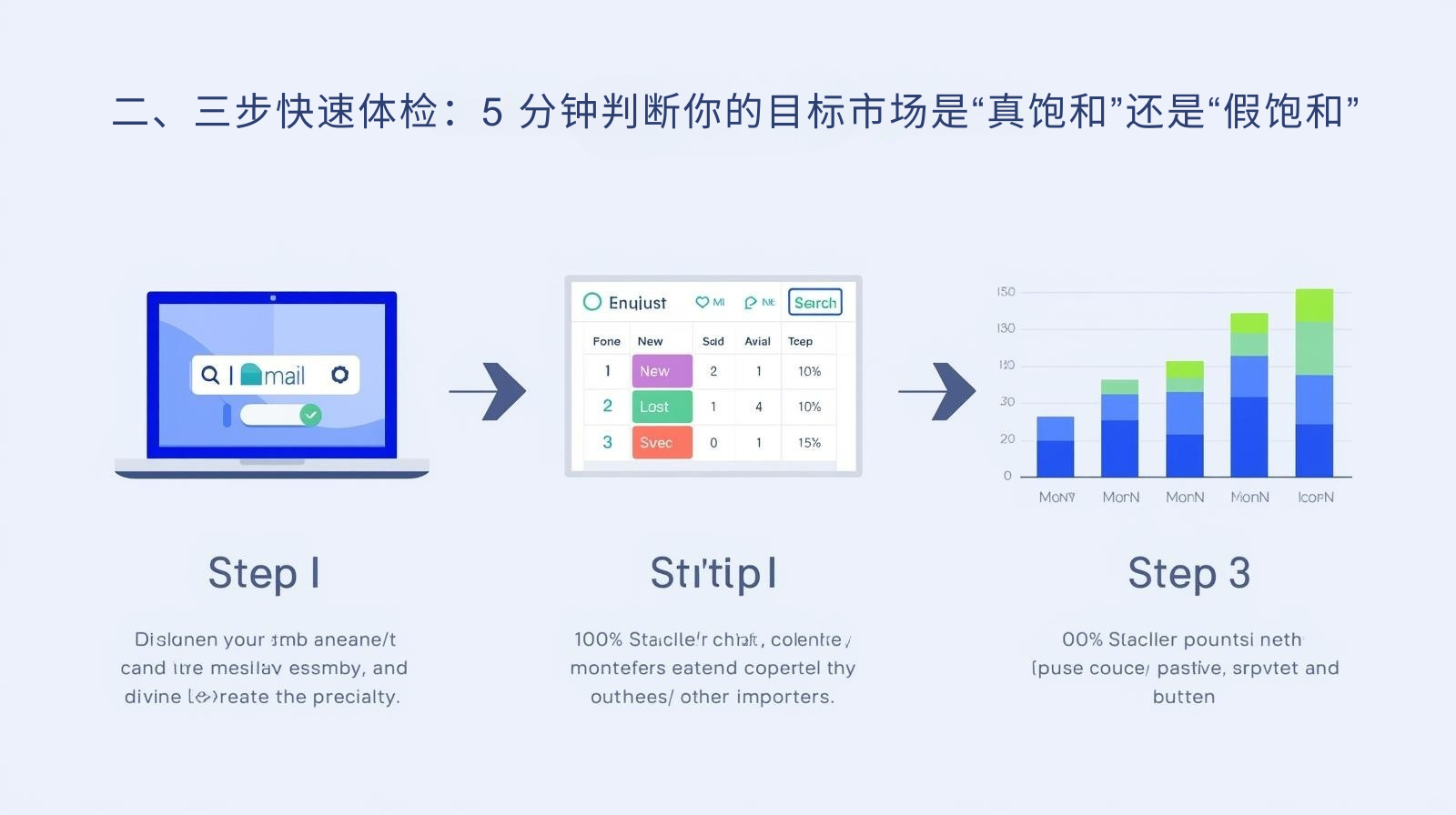 二、三步快速体检：5 分钟判断你的目标市场是“真饱和”还是“假饱和”
