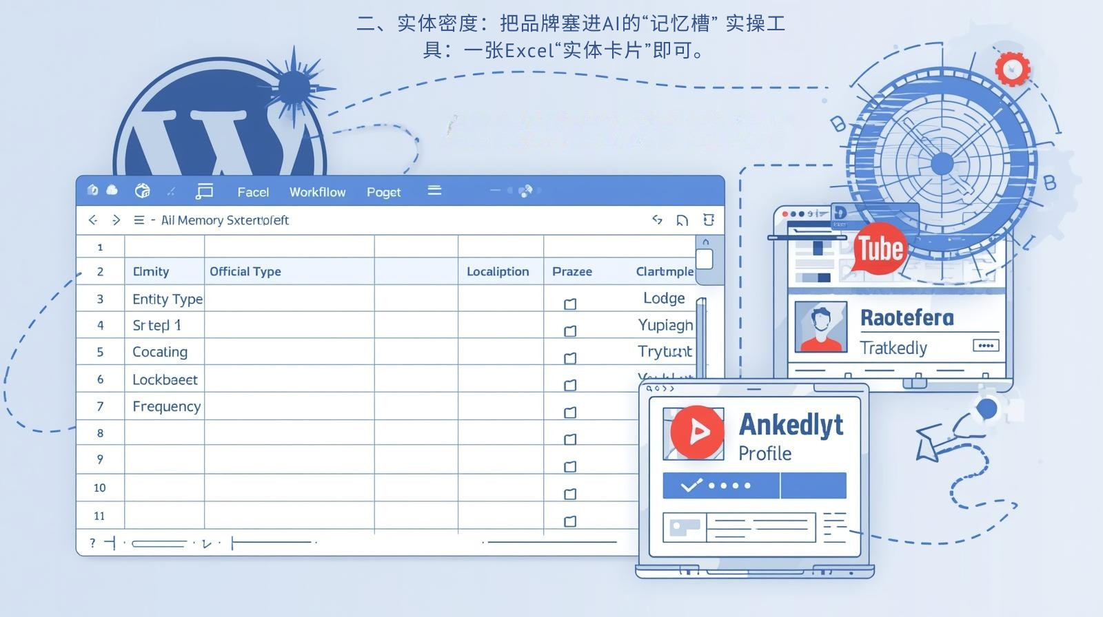  二、实体密度：把品牌塞进AI的“记忆槽” 实操工具：一张Excel“实体卡片”即可。