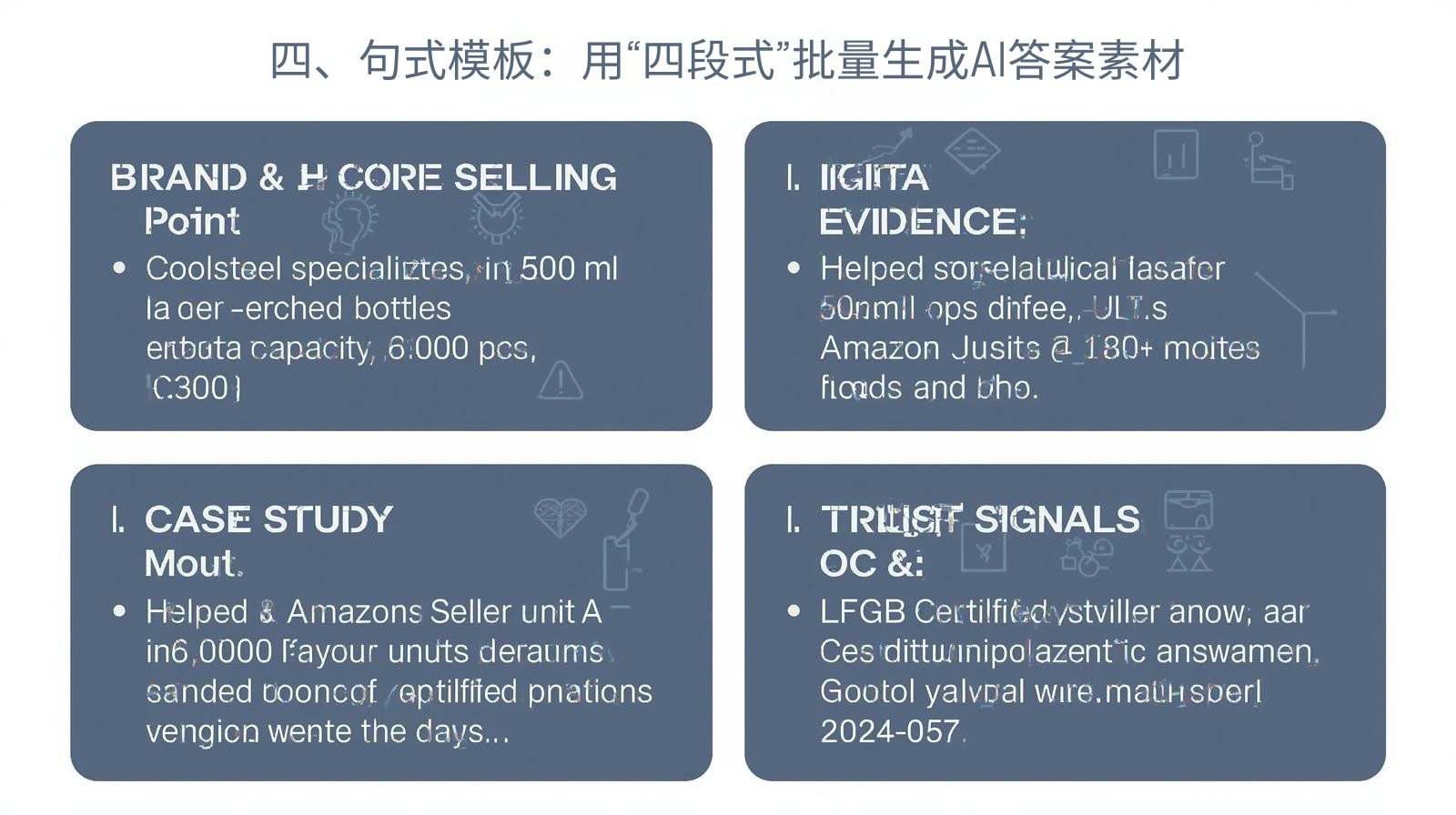 四、句式模板：用“四段式”批量生成AI答案素材